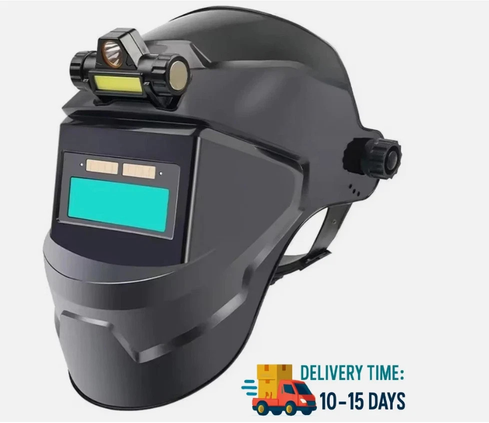 Solar Powered Auto Darkening Welding Helmet – Large View, True Color, High Temp