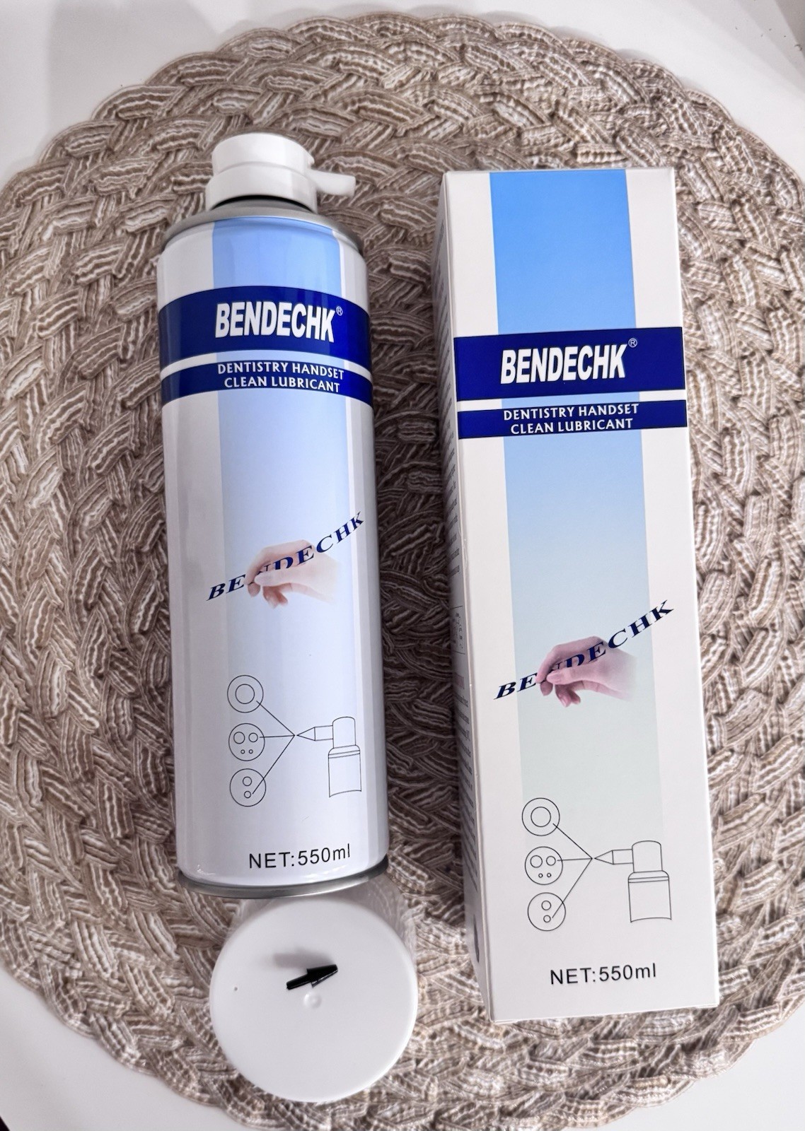 BENDECHK Cleaning Handpiece Lubricant Spray 550mL for KAVO MIDWEST NSK W/ Nozzle