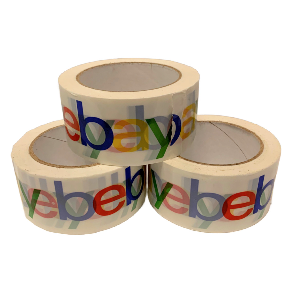 3 Rolls Official EBAY Branded Packing Tape 75′ x 2″ New Shipping Supplies
