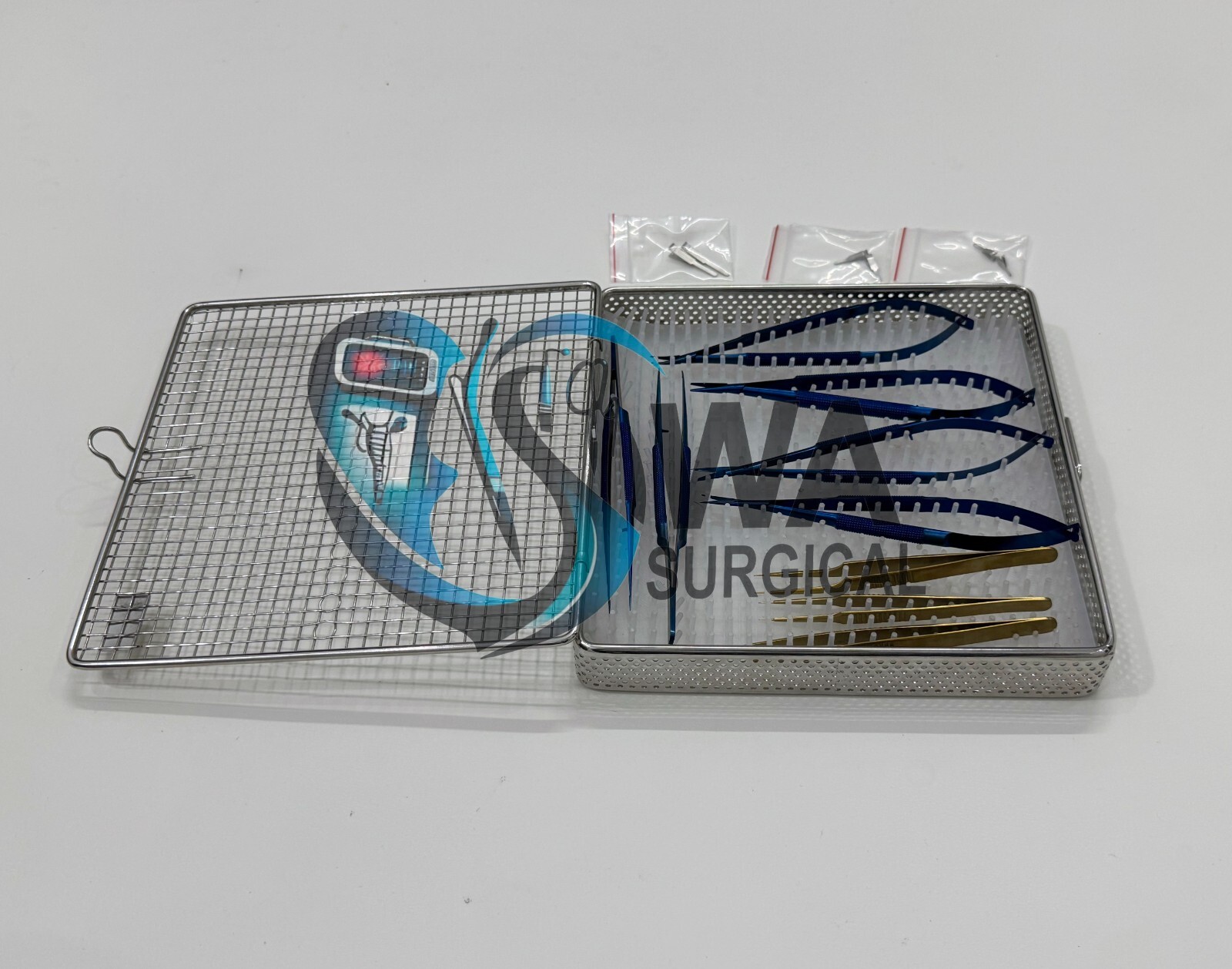 Microsurgery Instrument Set Micro Surgical Instruments With Steel Case,