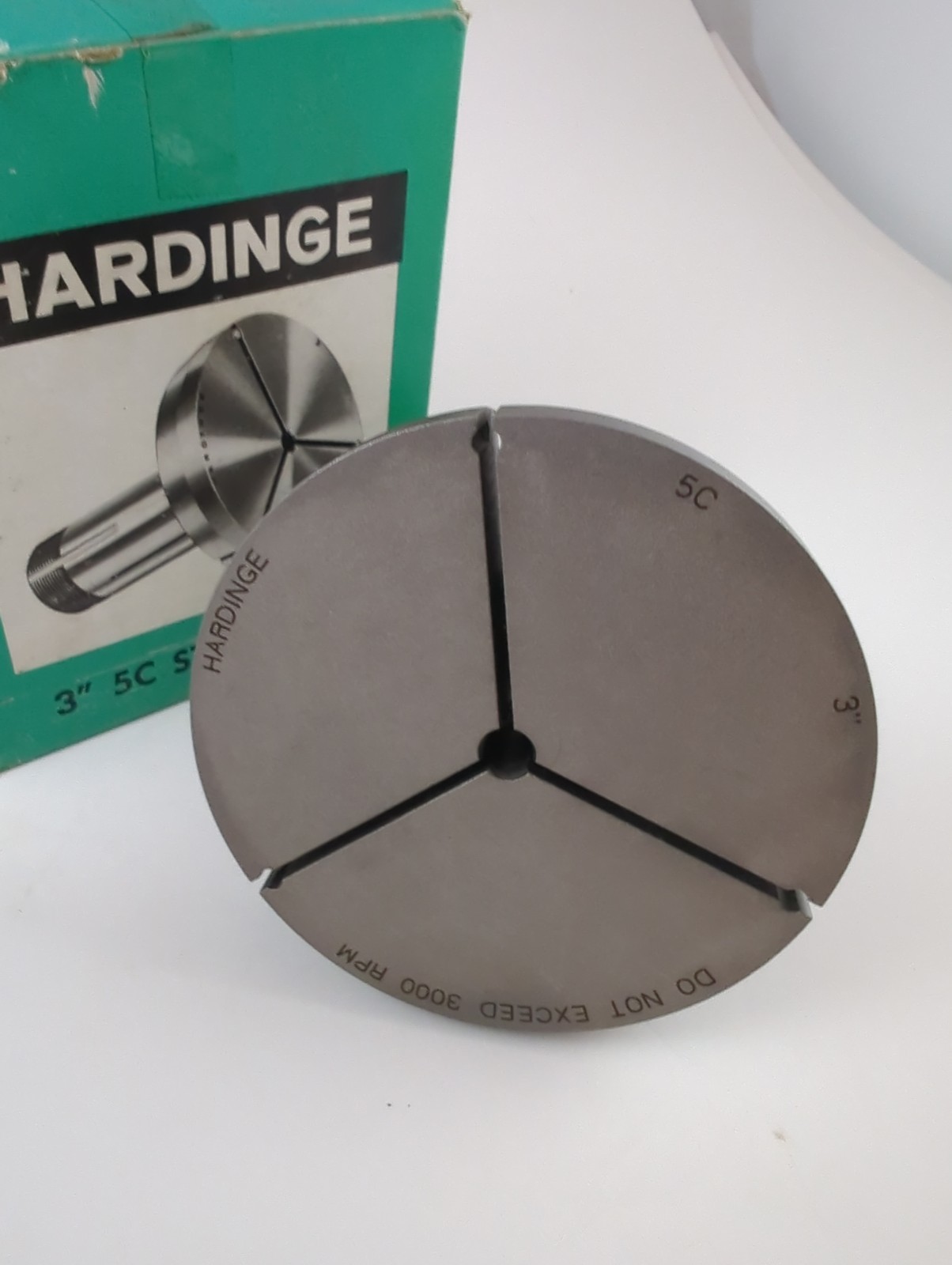 Hardinge 3” 5C Step Chuck Lathe Emergency Collet Fixture In Original Box
