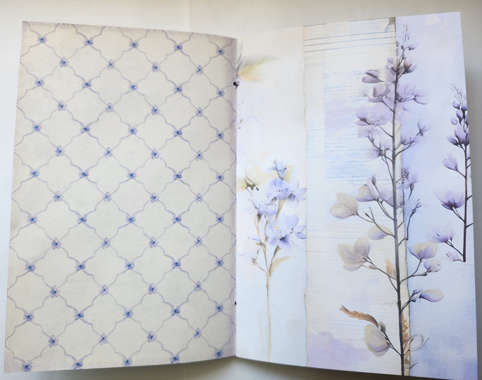 Junk Journal Blank Booklet «LAVENDER DREAMS» Vintage Purples 40pgs