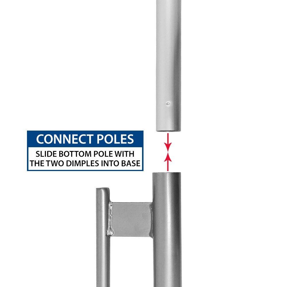 Open (Blue & White) Swooper Advertising Flag & Pole Kit