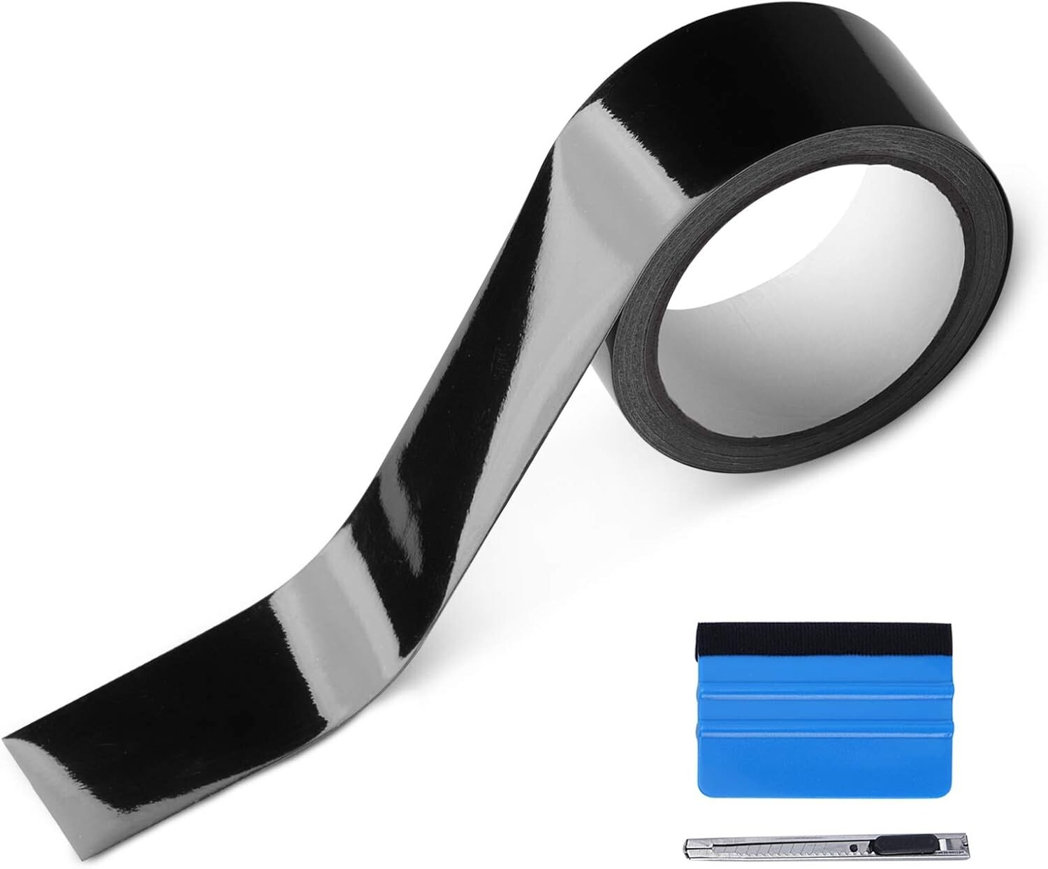 High Gloss Vinyl Wrap Kit For Black Out Chrome Delete Window Trim Door Free Tool