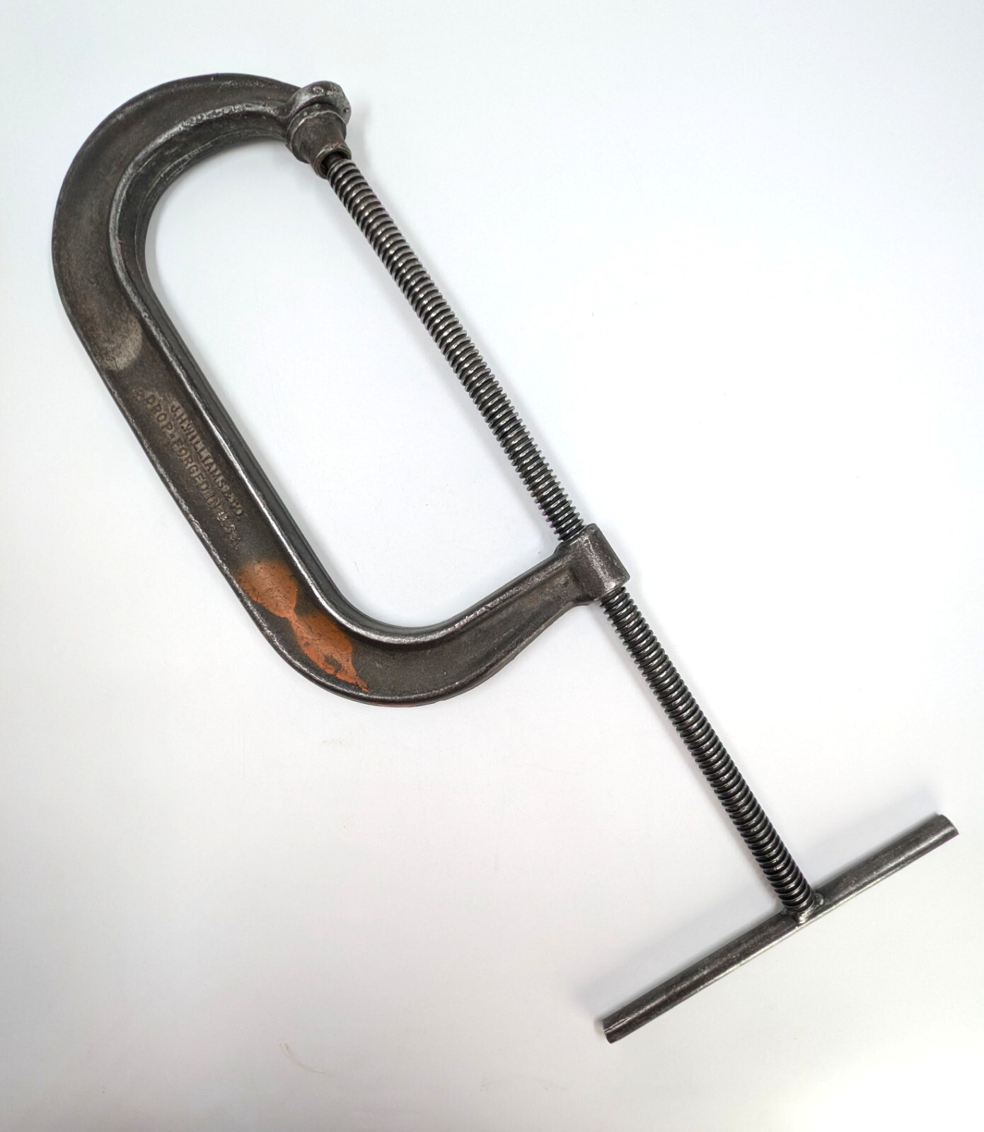 Vintage J.H. Williams CC-410 Deep Throat C-Clamp, 10” Capacity, Good Cond.