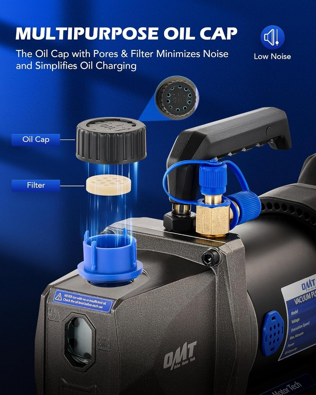 Lightweight Cordless HVAC Vacuum Pump: 70-Min Operation for On-the-Go Services