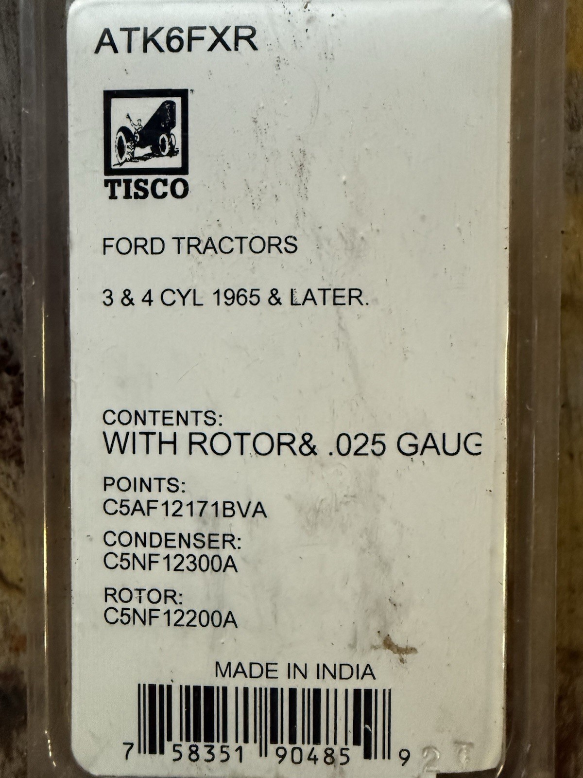 Tisco Atk6fxr Ignition Parts ￼