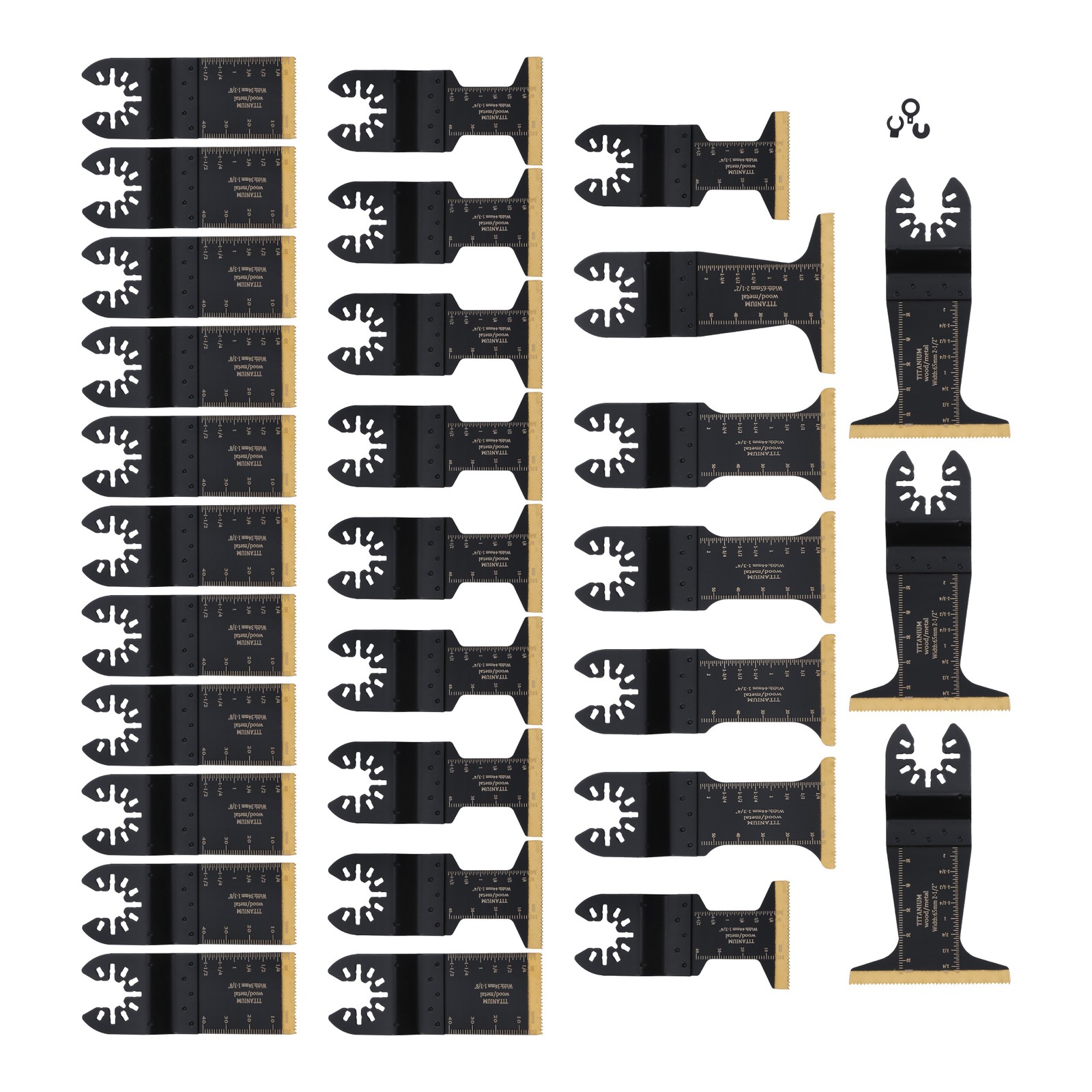 Multi Tool Blades -30Pcs Oscillating Tool Blades for Metal Wood Plastic Titanium