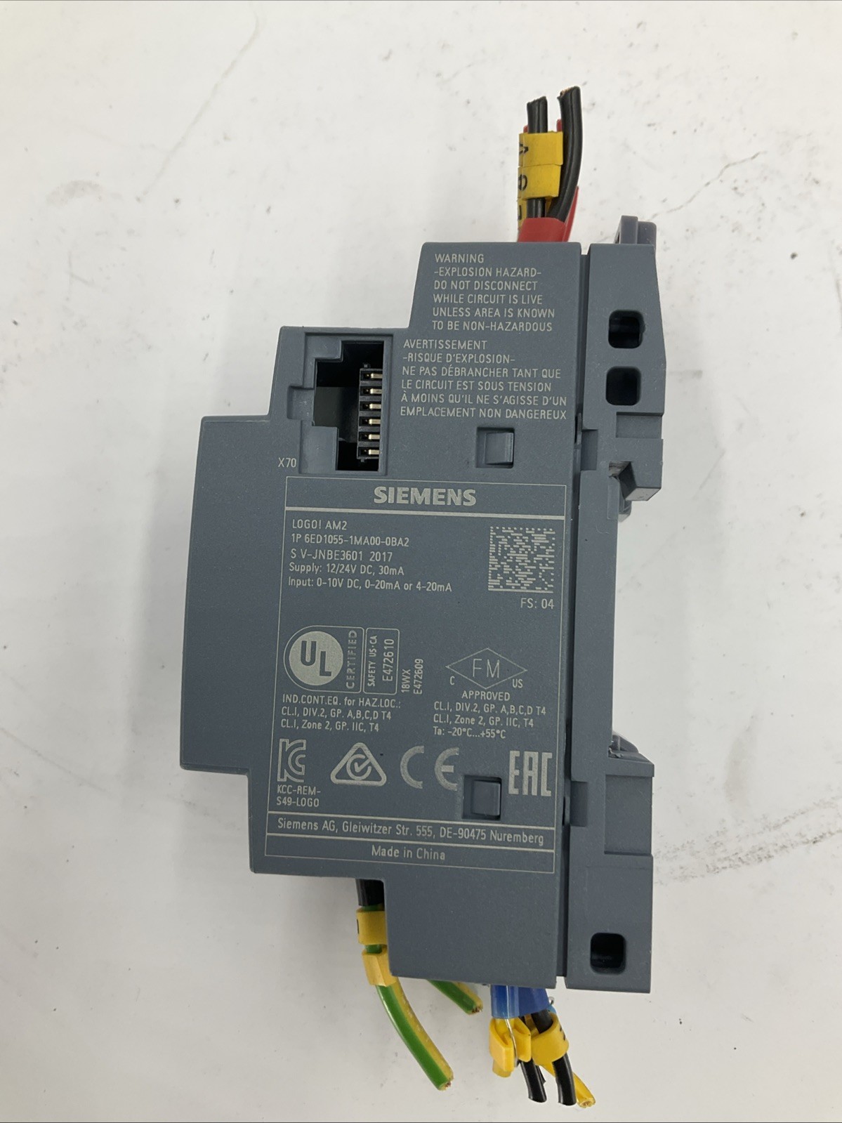Siemens LOGO! AM2 Analog Input Module – 6ED1055-1MA00-0BA2