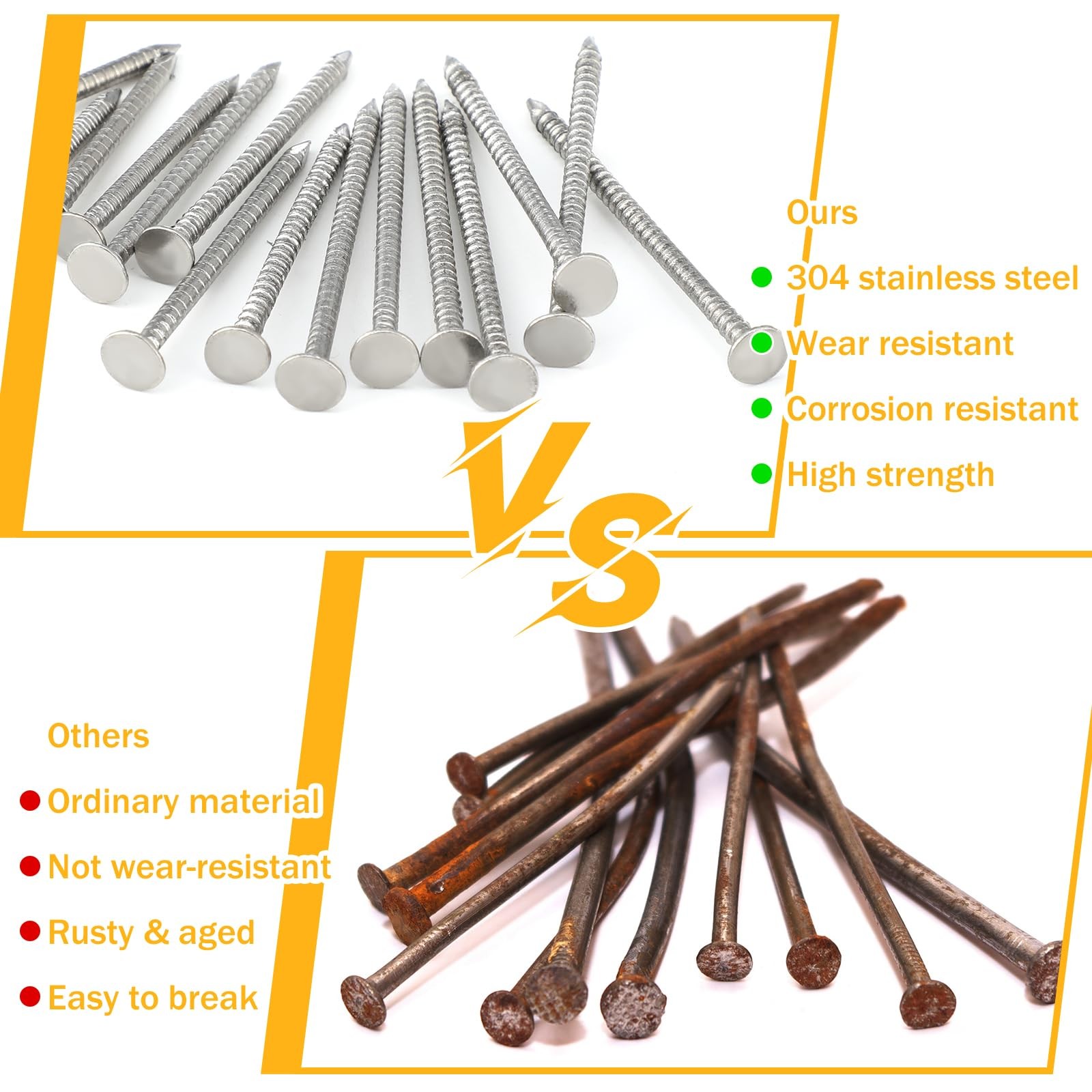 1-3/4 Inch 2 Pounds Roofing Nails 304 Stainless Steel Roofing Felt Nails Flat…