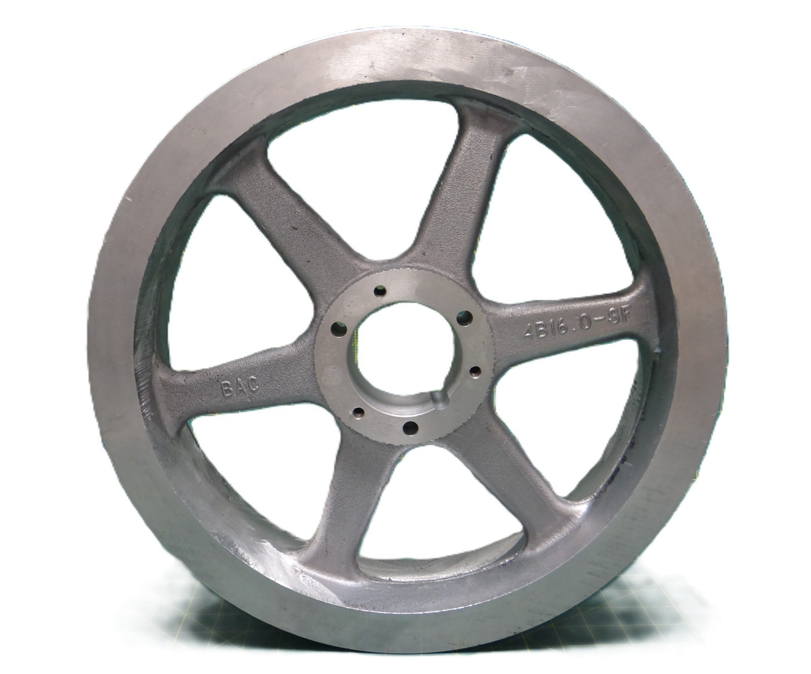 16″OD Baltimore Aircoil Company 4B16.0 SF 4 Groove Aluminum Sheave, w/o Bushing