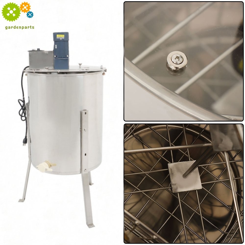 1300RPM Stainless Steel Electric Honey Extractor Beekeeping Equipment Frames 4/8