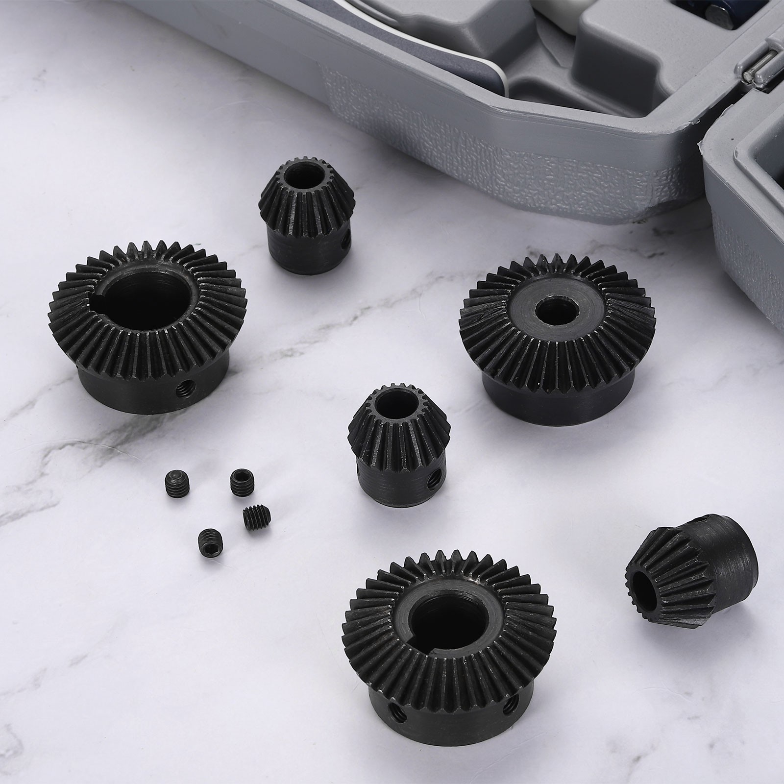 2Pcs Tapered Bevel Gear Set, 1.5 m 1:2 (15T/30T) Bevel Gear(10/25mm Shaft Hole)