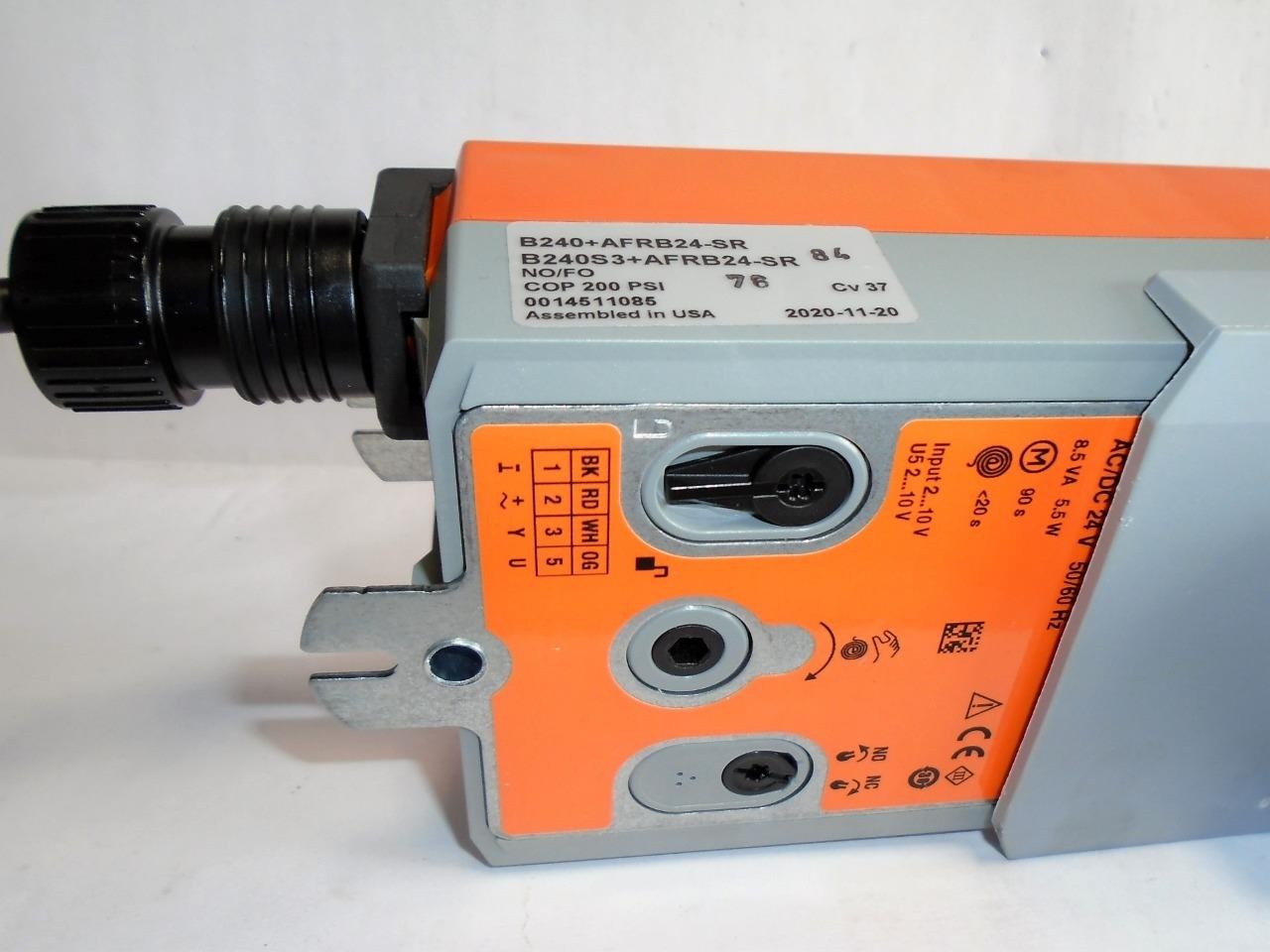New Belimo AFRB24-SR 180in-lb AC/DC 24V 8.5VA Valve Actuator, Spring Return B240