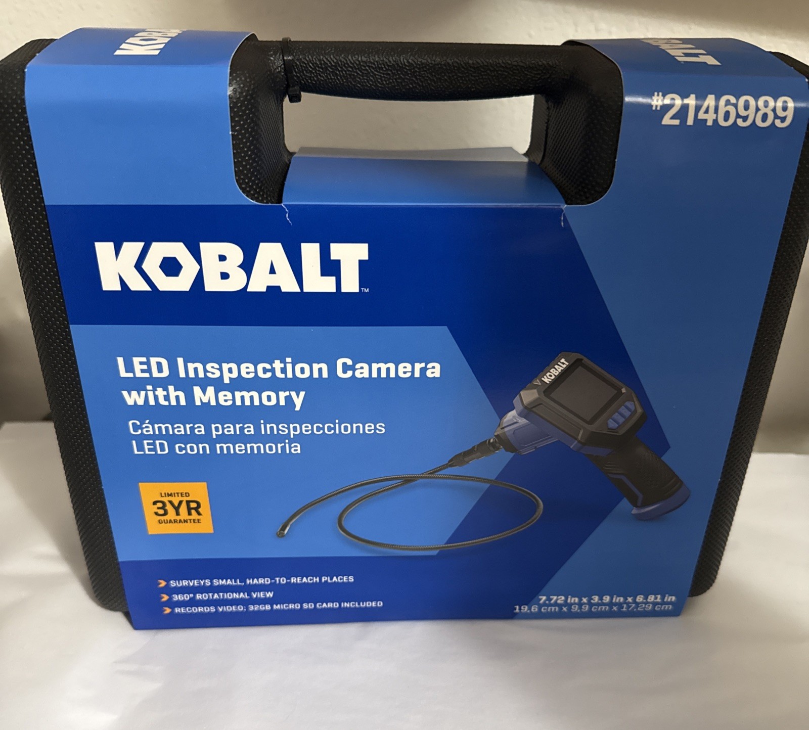 Kobalt Handheld LED Inspection Camera w/ 32GB Memory Card & Hard Case New