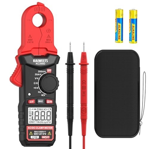 KAIWEETS Digital Clamp Meter Automotive Multimeter NCV AC/DC Current Tester