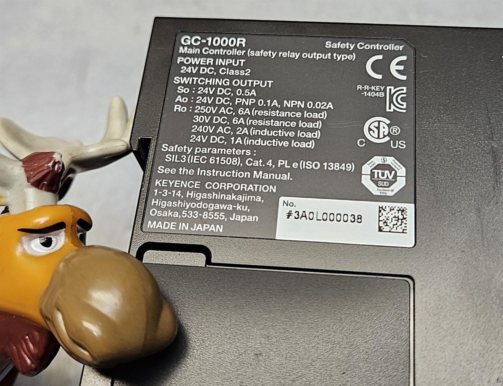 KEYENCE GC-1000R Main Controller Safety Relay Output Type 24VDC