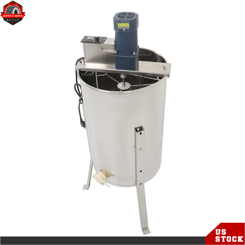 3 Frames Electric Honey Extractor Stainless Steel Power Extractor 1300RPM 140W