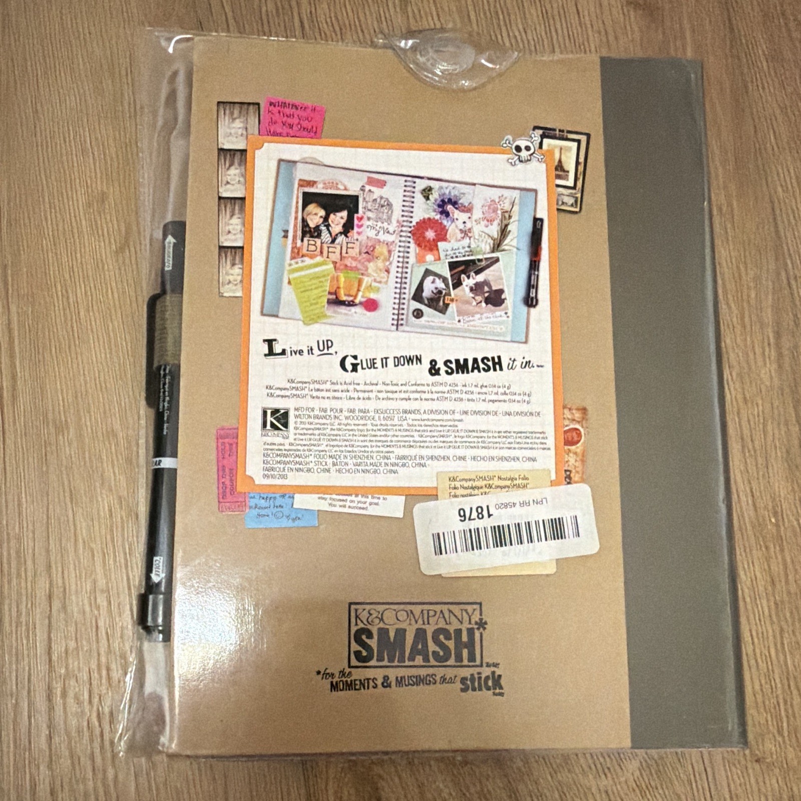 K&Company SMASH Nostalgia Style Blank Journal Book w/ Pen & Glue Stick