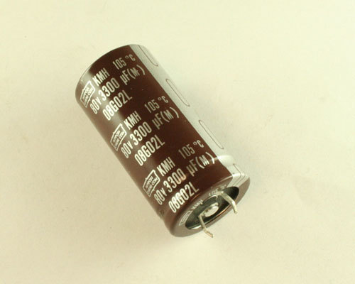 (8pcs) 3300uF 80V DC Radial Snap Mount Electrolytic Capacitor 105C KMH80VN332M