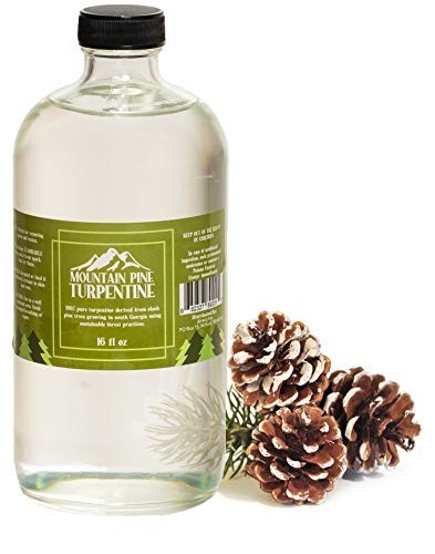 Mountain Pine Pure Gum Spirits of Turpentine Paint Thinner 16 oz