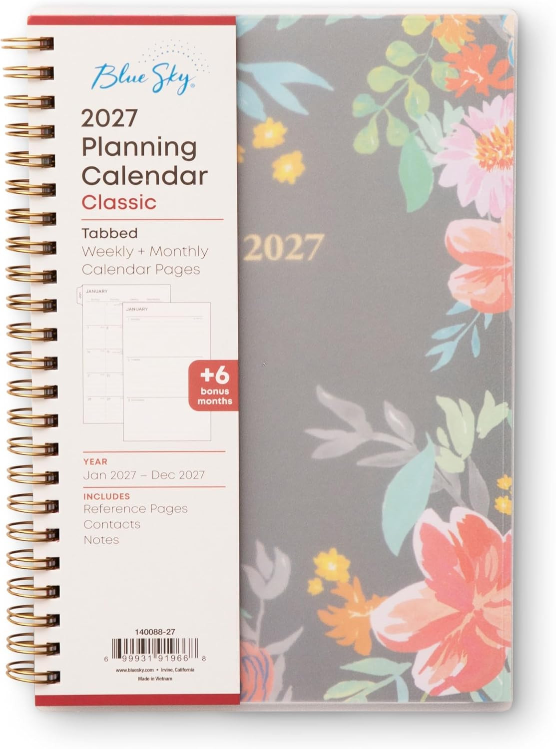2027 Weekly and Monthly Planner Calendar, January 2027 – December 2027, 5″ X 8″,