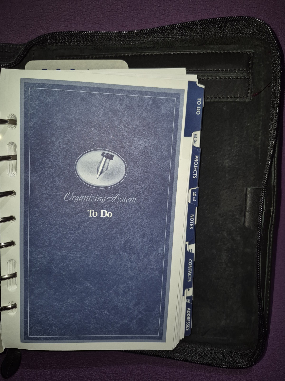 🔥Kirkland Signature Premium Leather 7-Ring Binder New Classic Planner Zip Case