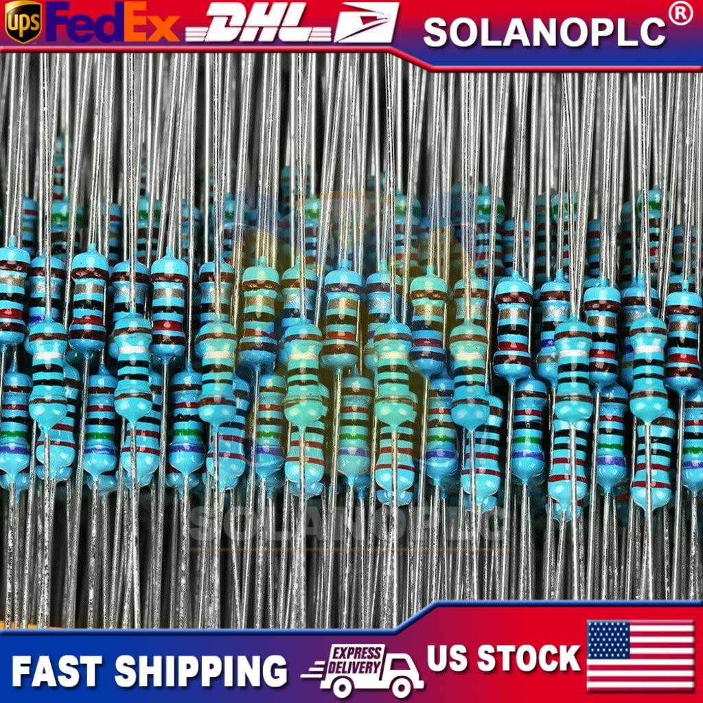600pcs 30 Values 1/4W Metal Film Resistors Resistance Assortment Kit Set 1% USA