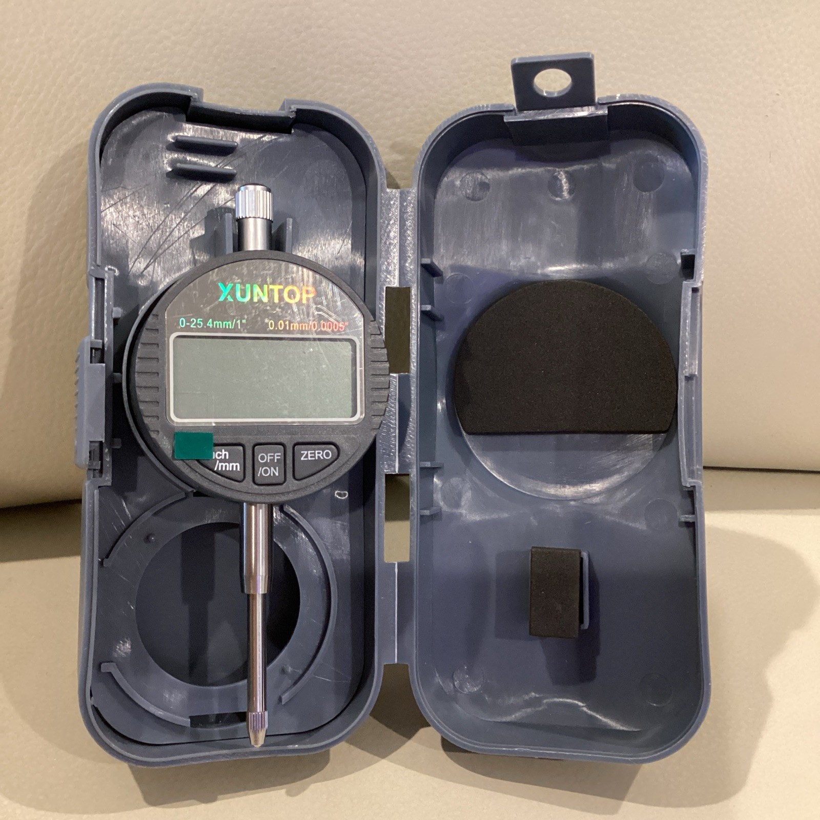 Digital Dial Indicator 1Inch/0.0005Inch LCD Display Electronic Dial Test Indicat