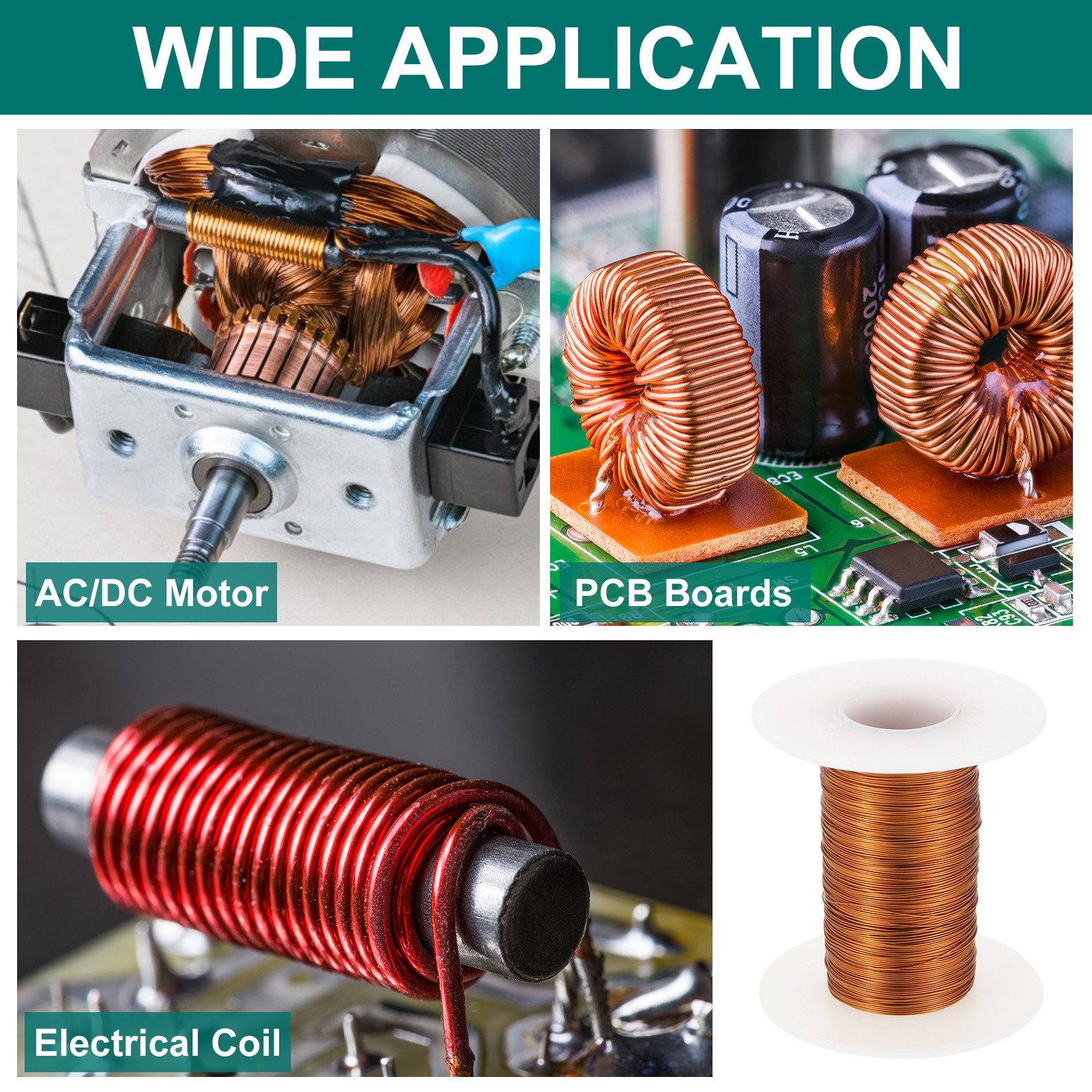 30 AWG Magnet Wire, 2 OZ Magnetic Coil Wire, 180C(356F)