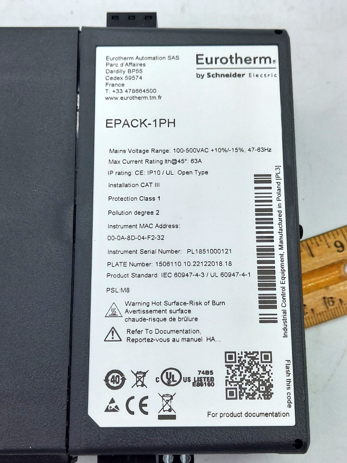 EUROTHERM EPACK-1PH /50A/500V/XXX/V2 POWER CONTROLLER Schneider *NEW AND SEALED*