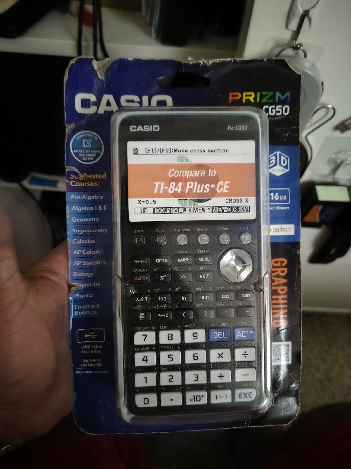 CASIO Graphing Calculator FX-CG50 10 Digit Computer Black & White in English New