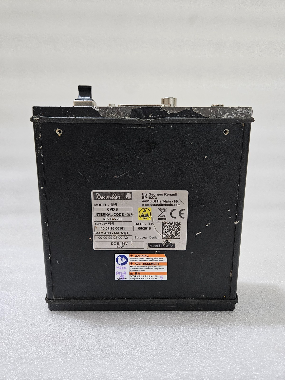 Desoutter CVIXS Control Unit 6159327200 DC In 36V 150W