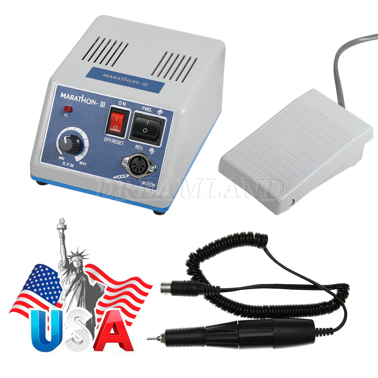 35K RPM Marathon- III Type Micro Motor 110V Foot Pedal Control Marathon-