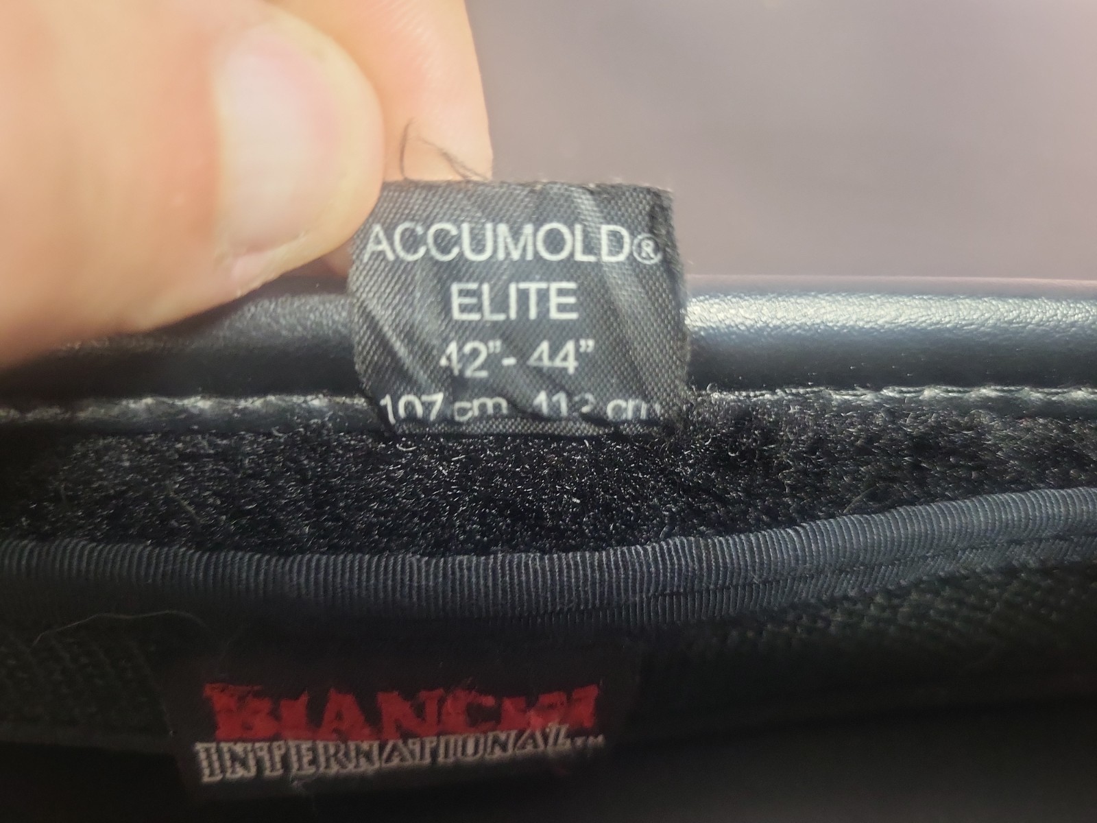 Bianchi Accumold Elite Basketweave Duty Belt Black Size 42″-44″ W/Inner 40″-46″
