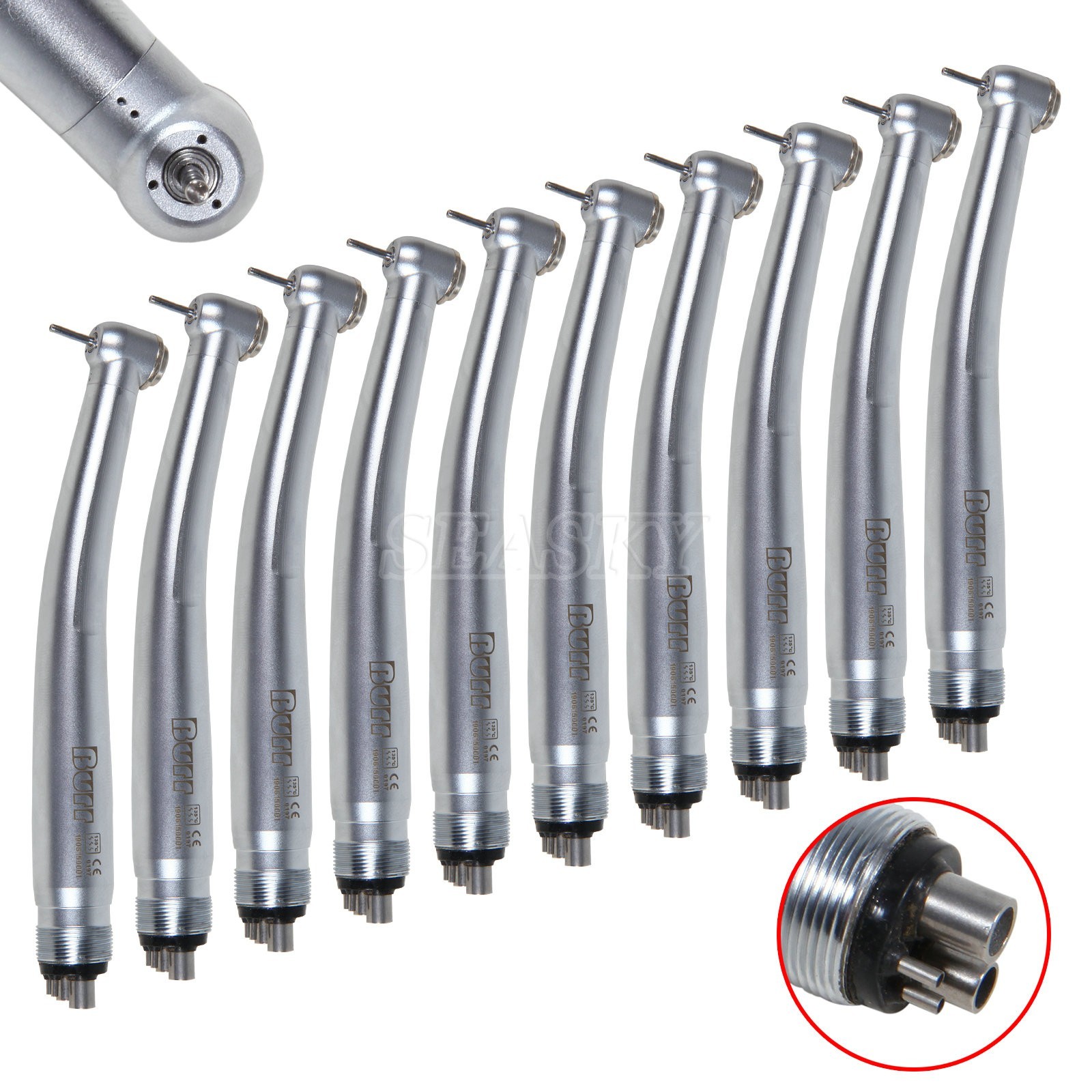 10x NSK Style Dental High Speed Handpiece Push Button standard head 4 Holes U3BM