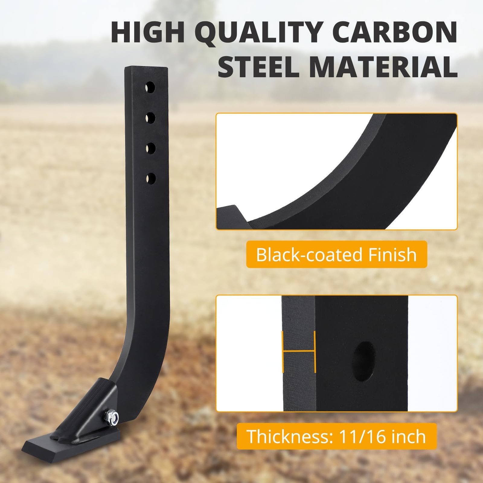 1PCS Box Blade Shank 18” Ripper Shank 4 Holes Box Scraper Shank Scarifier Shank
