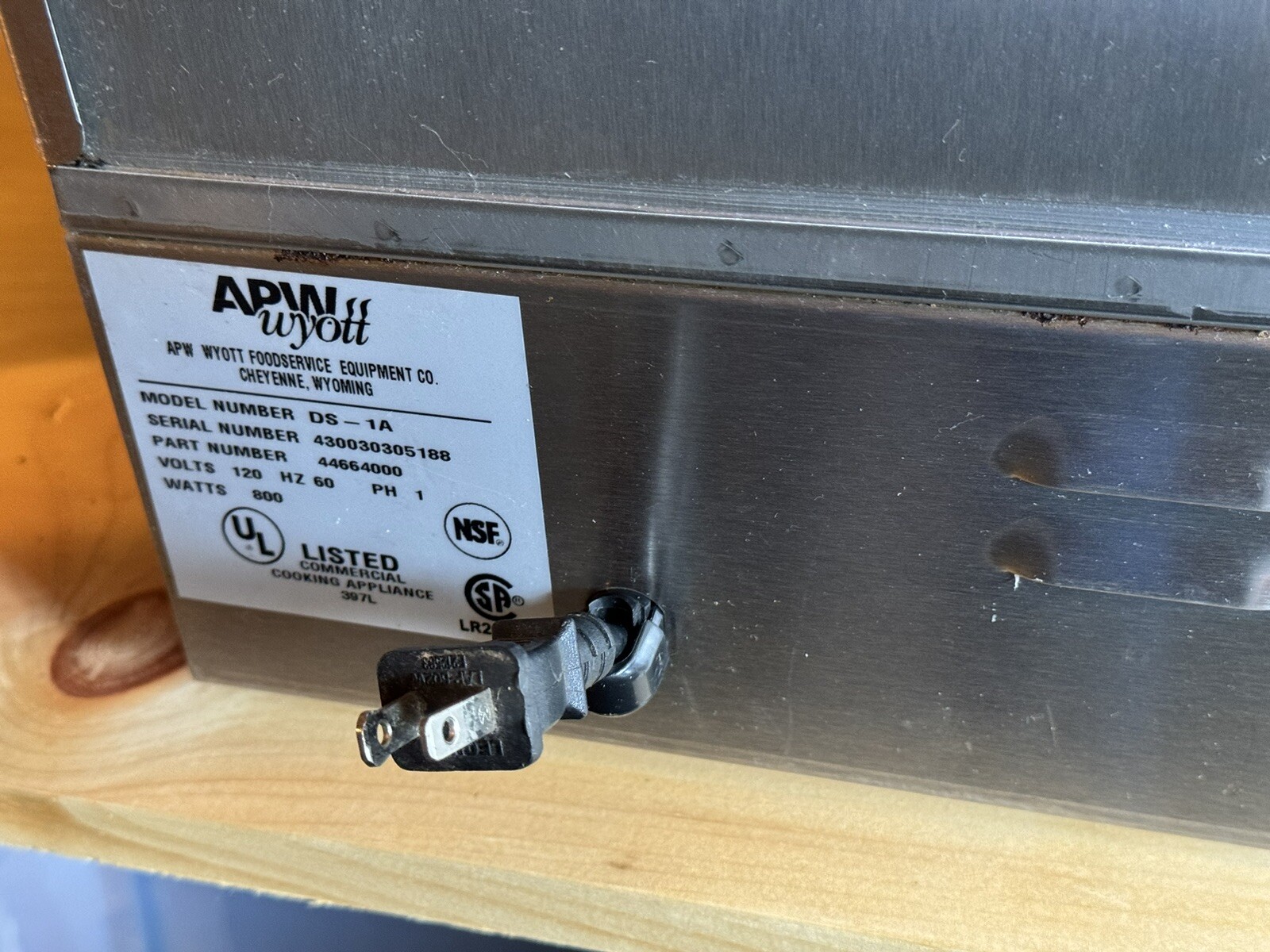 APW Wyott Mr. Frank Hotdog Steamer DS-1A – S7385 150 Capacity *Shortened Cord*
