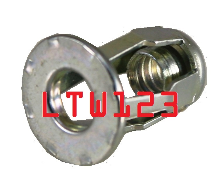 (5 Pcs) Steel Jack Nut Zinc – 1/4-20×0.76″