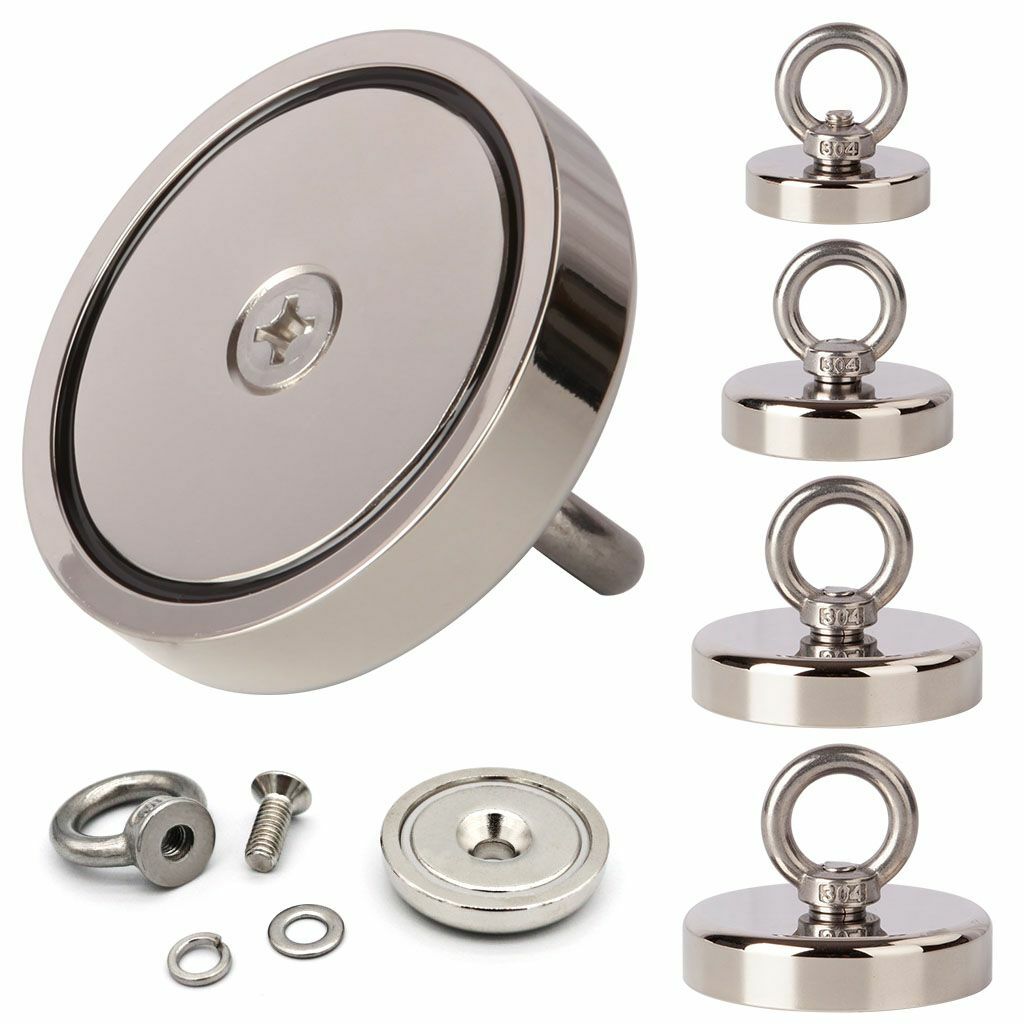 600 LBS PULL FORCE FISHING MAGNET HEAVY DUTY STRONG NEODYMIUM MAGNET US