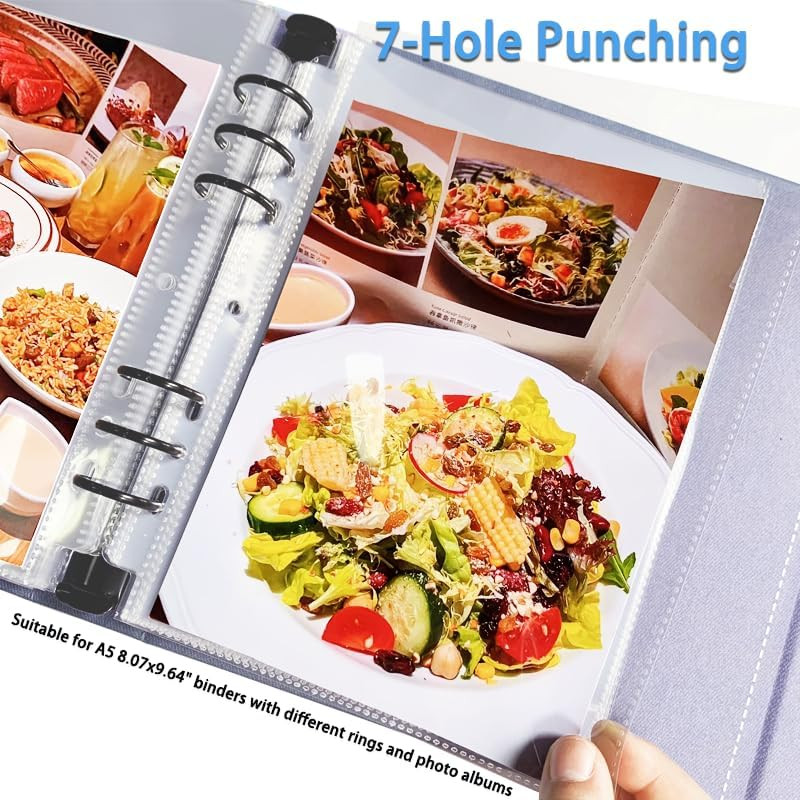 Fits 6×8.5 Photos, Binder Sheet Sleeves for 8.07×9.64 Binder (6/3/2 Ring), 6….