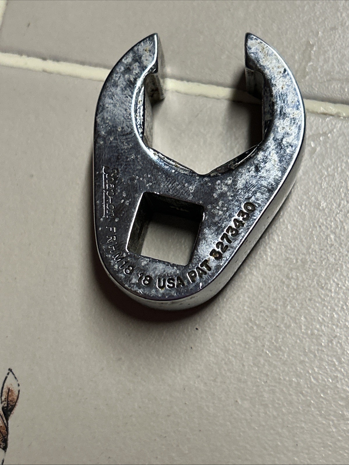 Snap-on FRHM18 18mm USA Flare Nut Crowfoot Wrench Socket Tool Pat 4273430