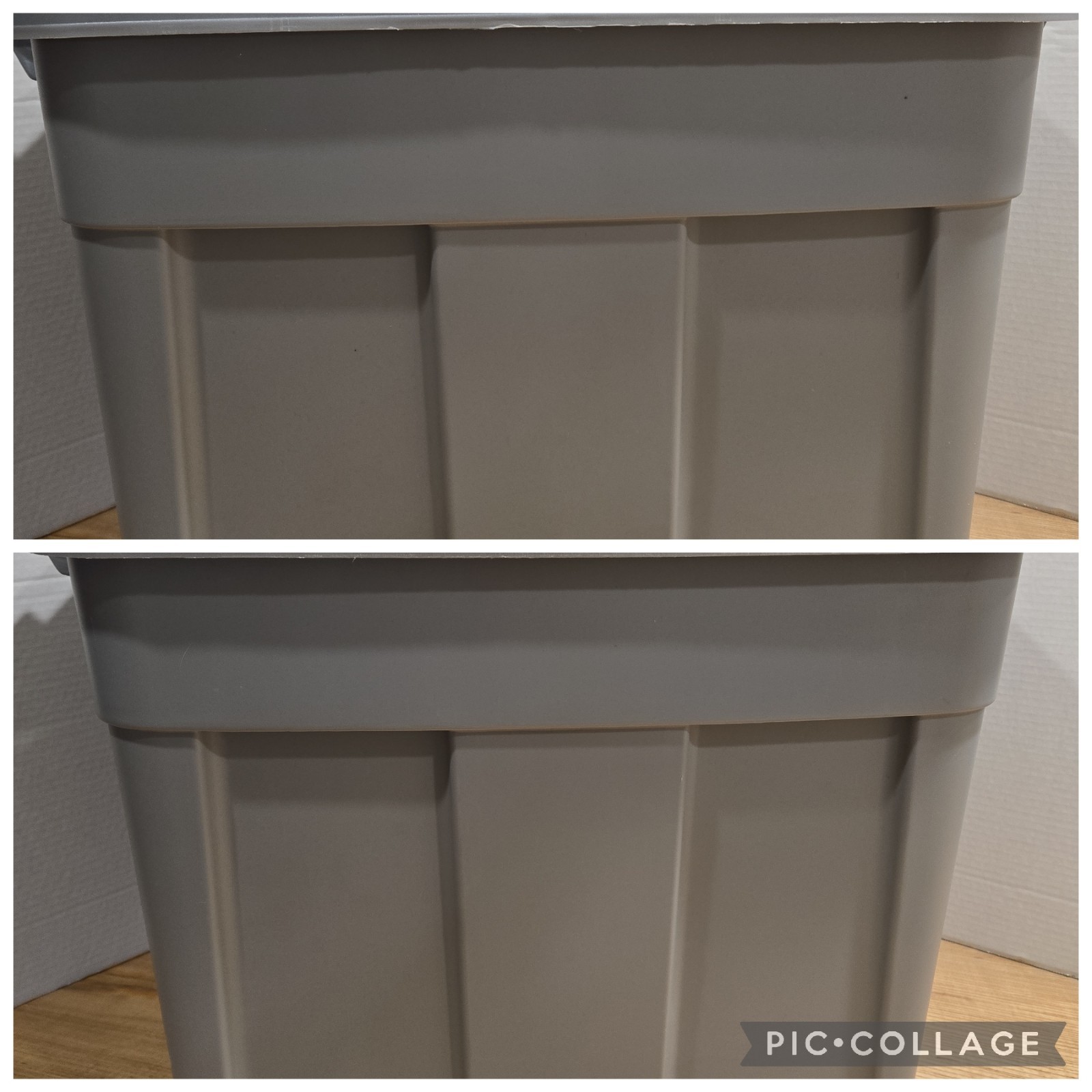 Set of 2 Rubbermaid Roughneck Storage Container 18 gal Bin Gray 20x14x16″