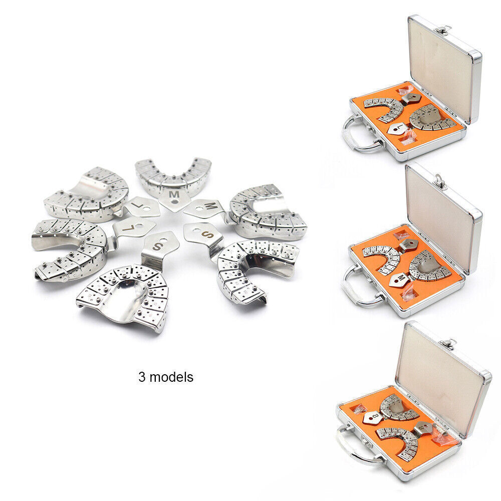 Stainless steel Dental Impression Tray for Implant Analogues Upper+ Lower S M L