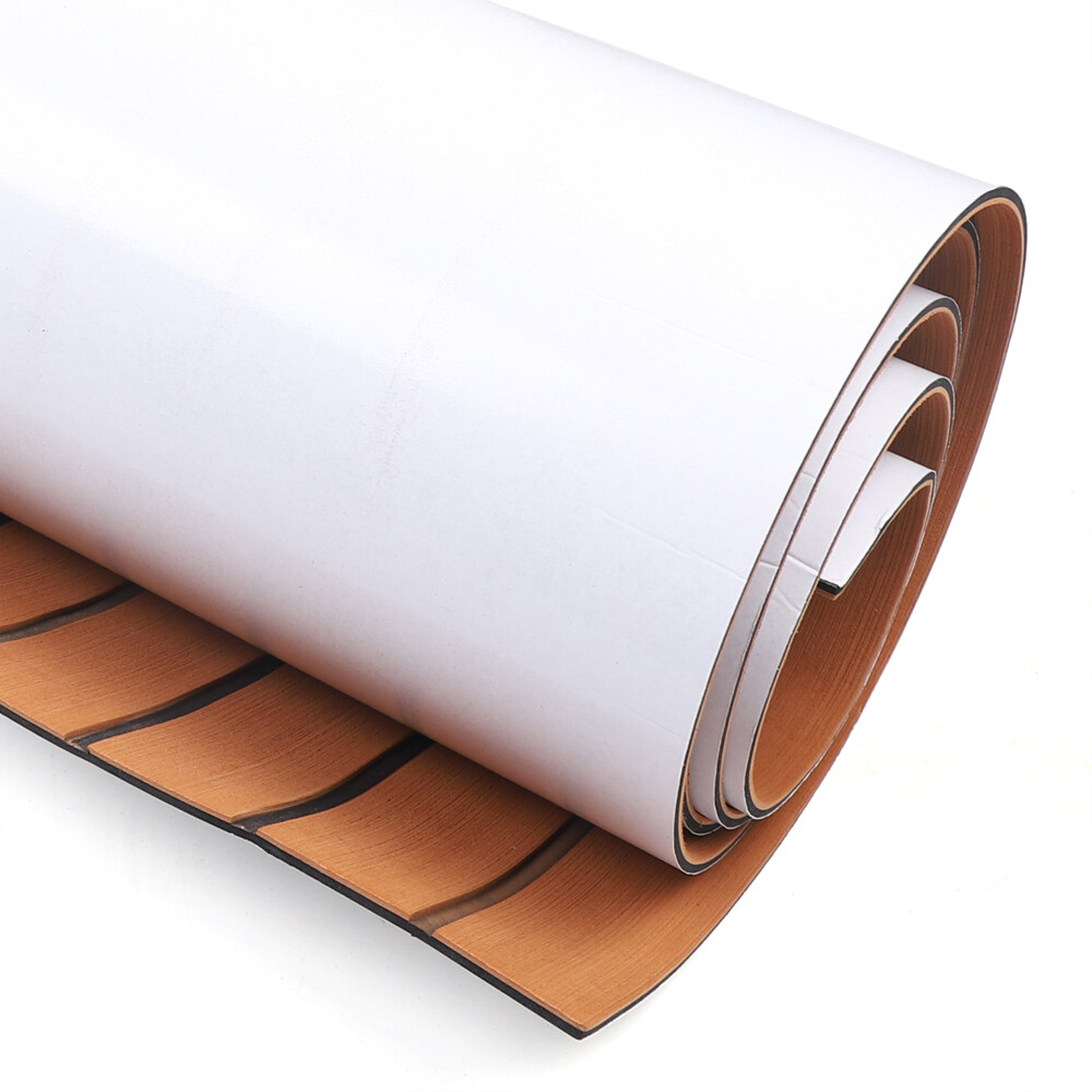 106*35″ Yacht RV Boat Flooring Decking Sheet Pad EVA Foam Faux Teak Marine Mat