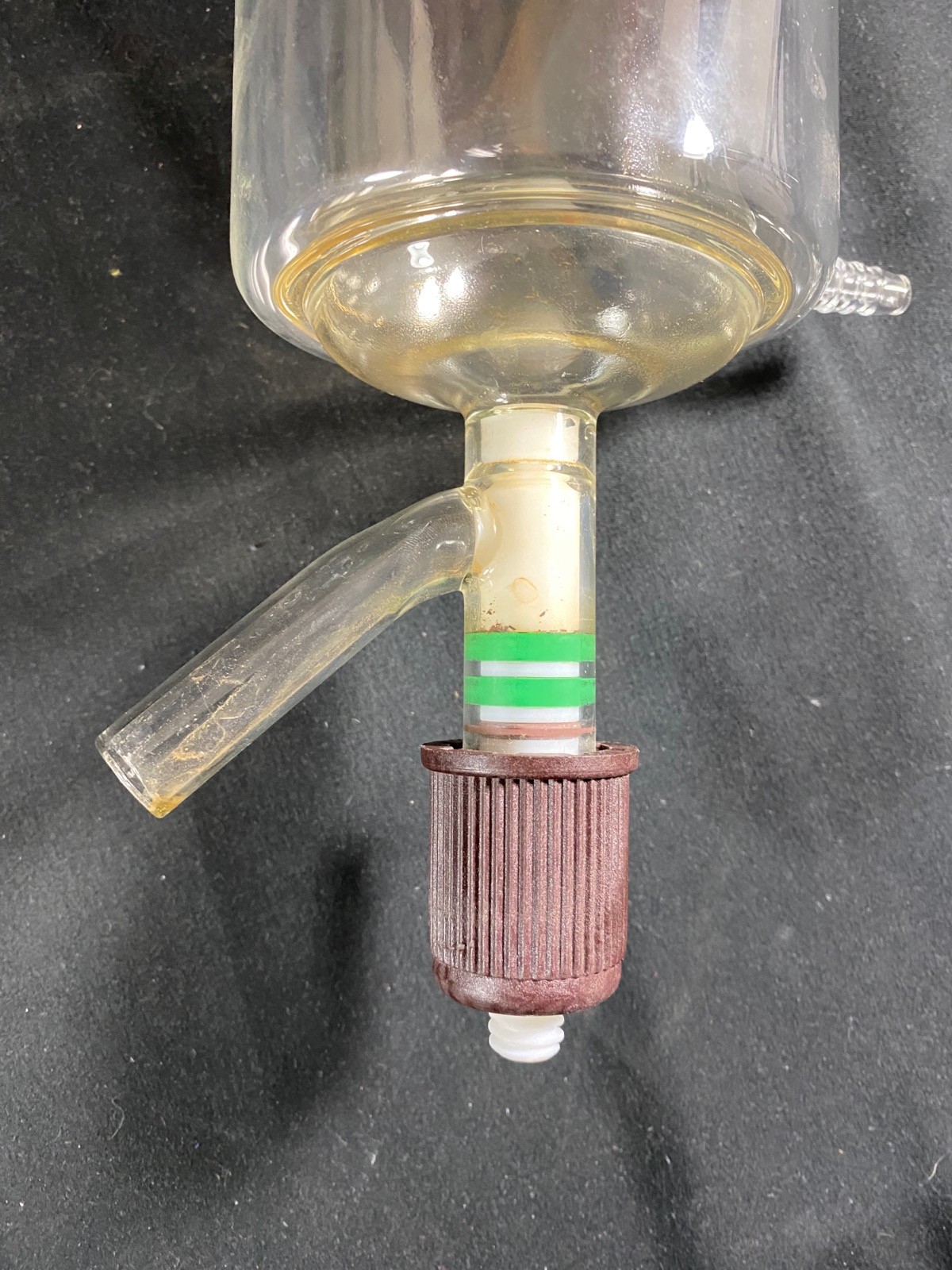 A&C 500mL Reaction Vessel Jacketed Hose Barb Connectors 65mm I.D. Flat Flange