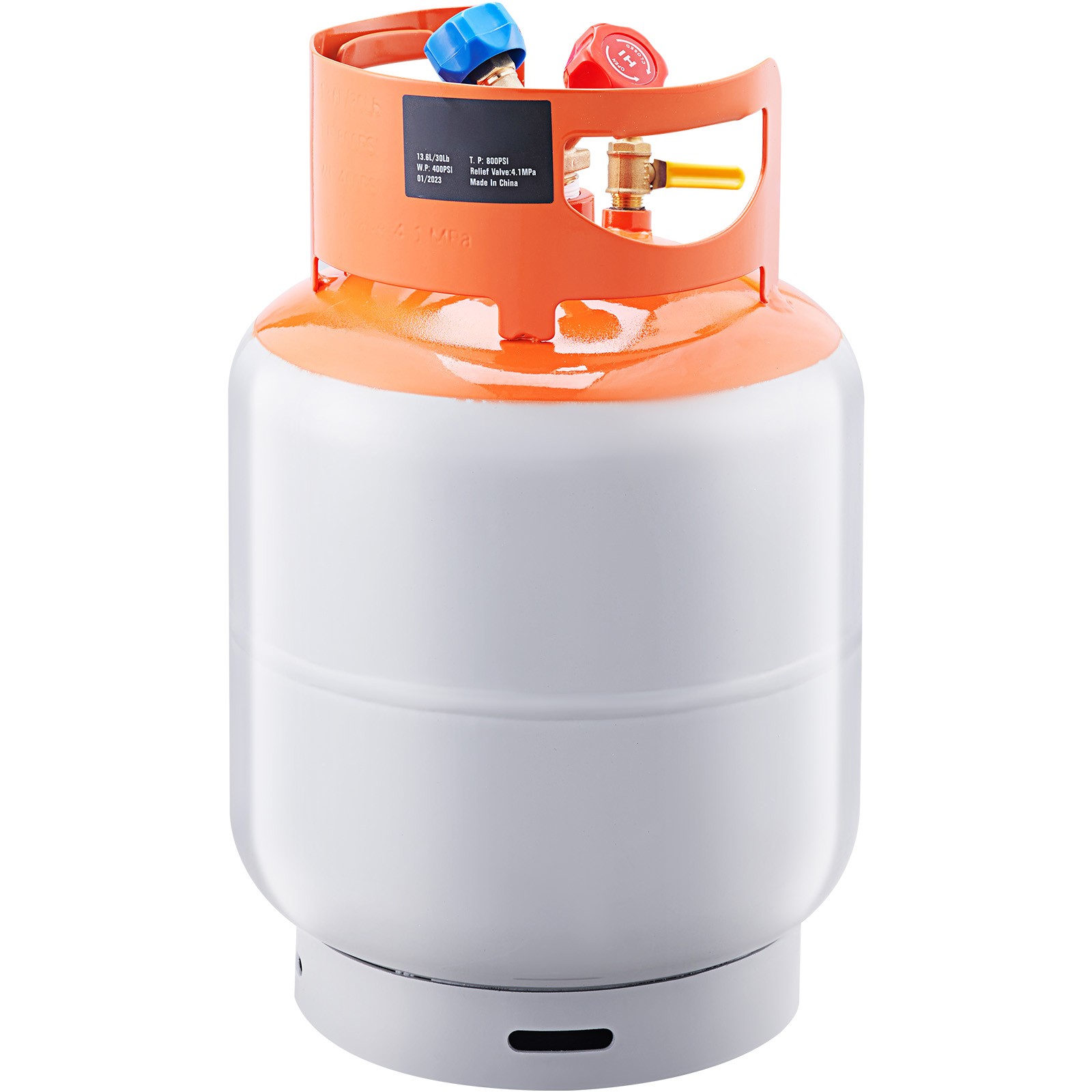 VEVOR Refrigerant Recovery Reclaim 30 LBS Cylinder Tank 400 PSI Liquid Y Valve