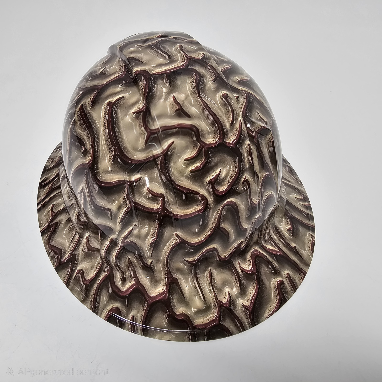 full brim hard hat custom hydro dipped IN BRAIN BUCKET BIG BRAINIAC NEW