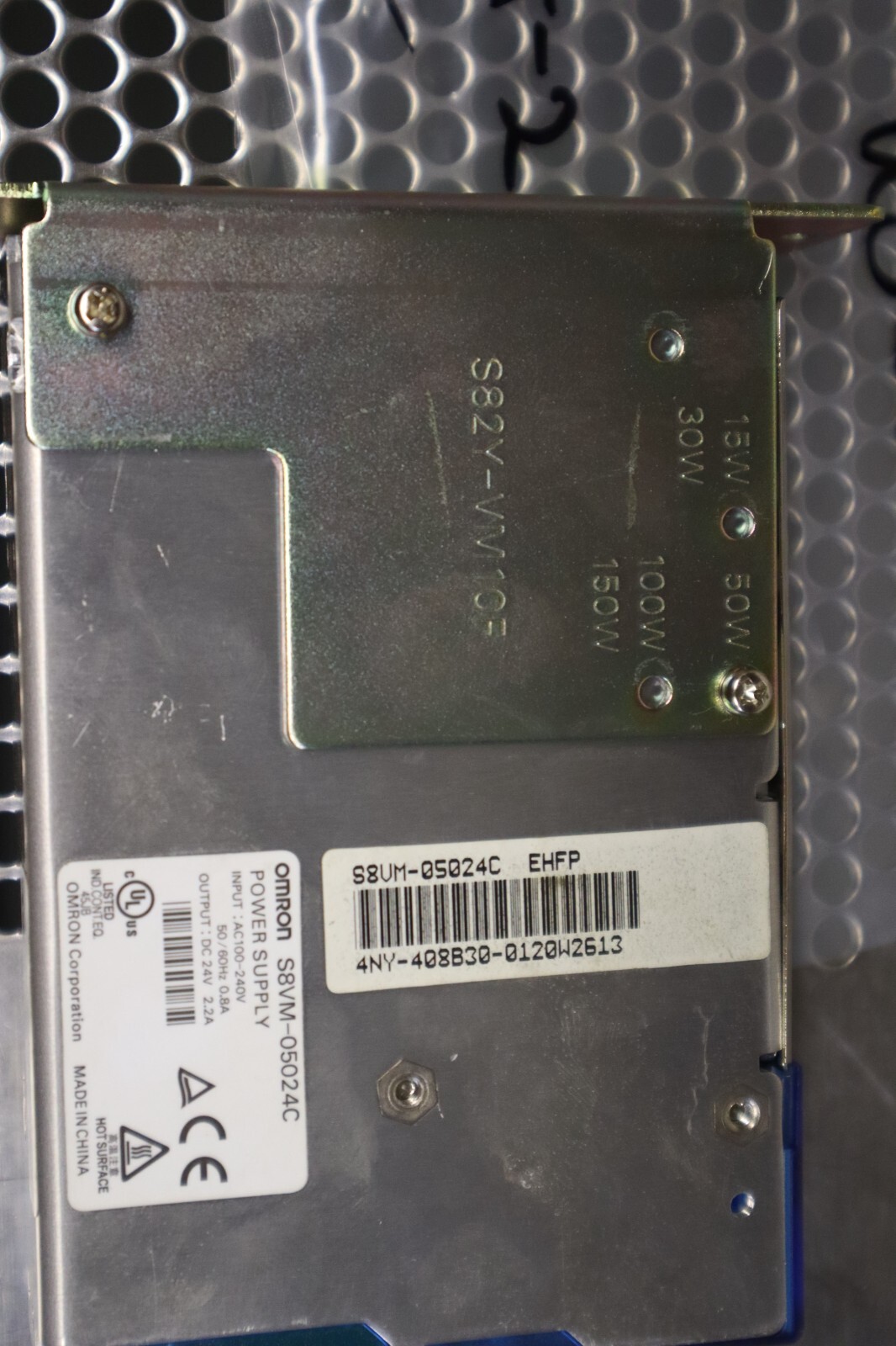 Omron S8VM-05024C Power Supply AC100-240V 50/60Hz 0.8A DC24V 2.2A Used Warranty