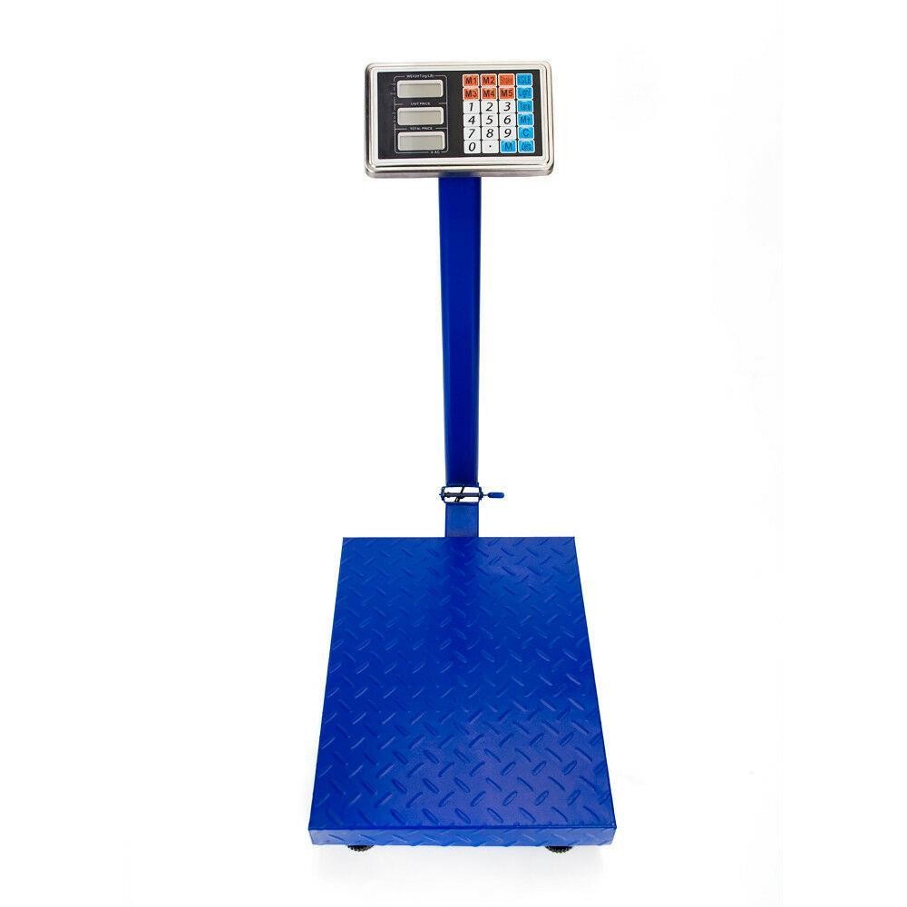 660lb 300kg x 100g Digital Weight Shipping Industrial Platform Postal Scale Blue